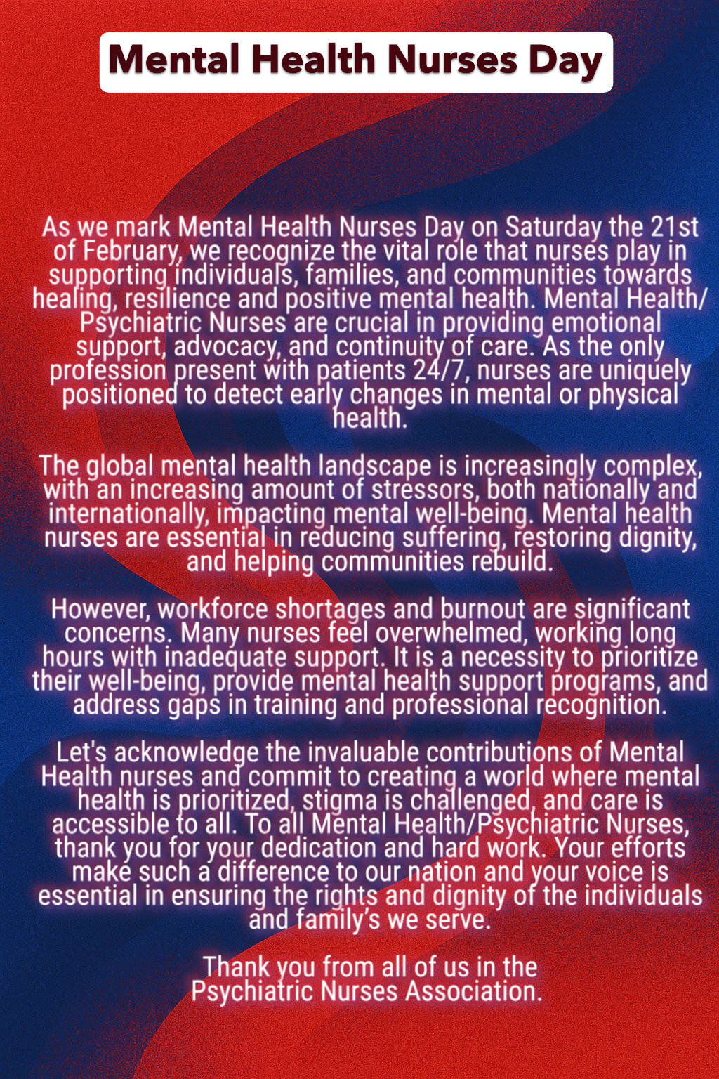 Mental Health Nurses Day 210226